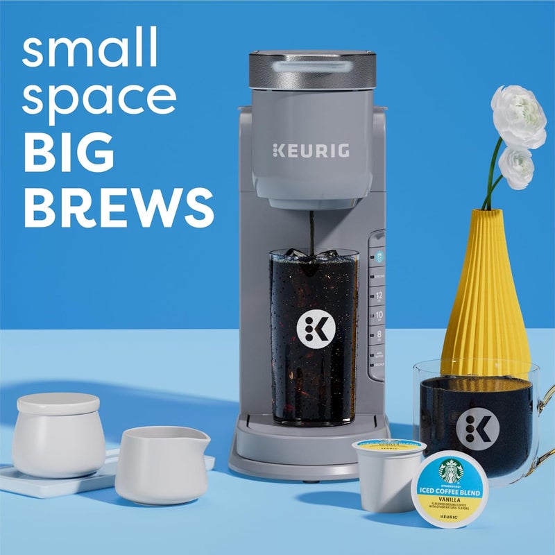 Keurig صانعة القهوة الفردية K-Iced – زر التحضير فوق الثلج، تصميم مدمج، هدية مثالية لعشاق القهوة المثلجة، أبيض - Image 5